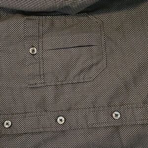 MICHAEL BRANDON BUTTON DOWN SHIRT MENS Medium LONG SLEEVE COLLARED polka dot